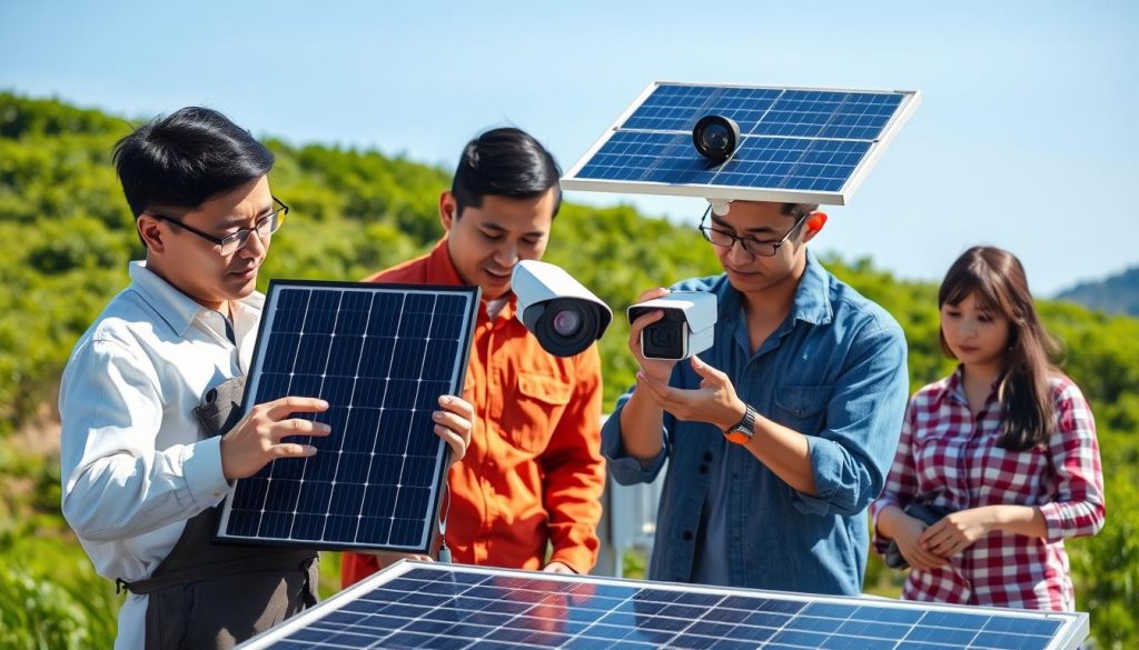 solar-powered security maintenance