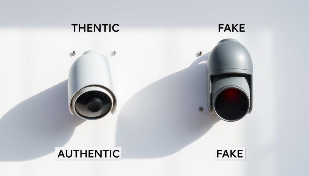authentic vs fake security cameras