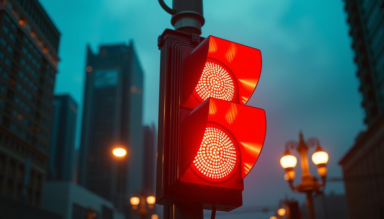 flashing red light traffic signal