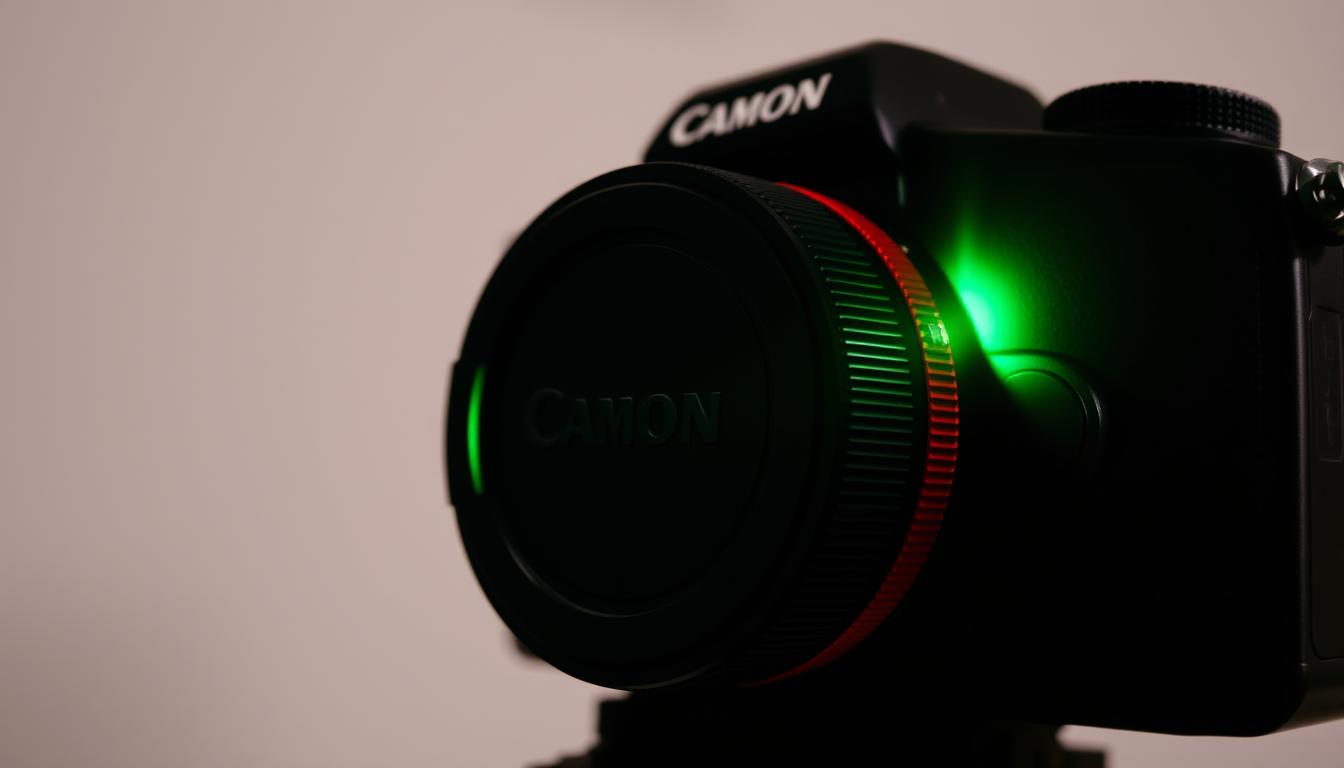 green light on a camera