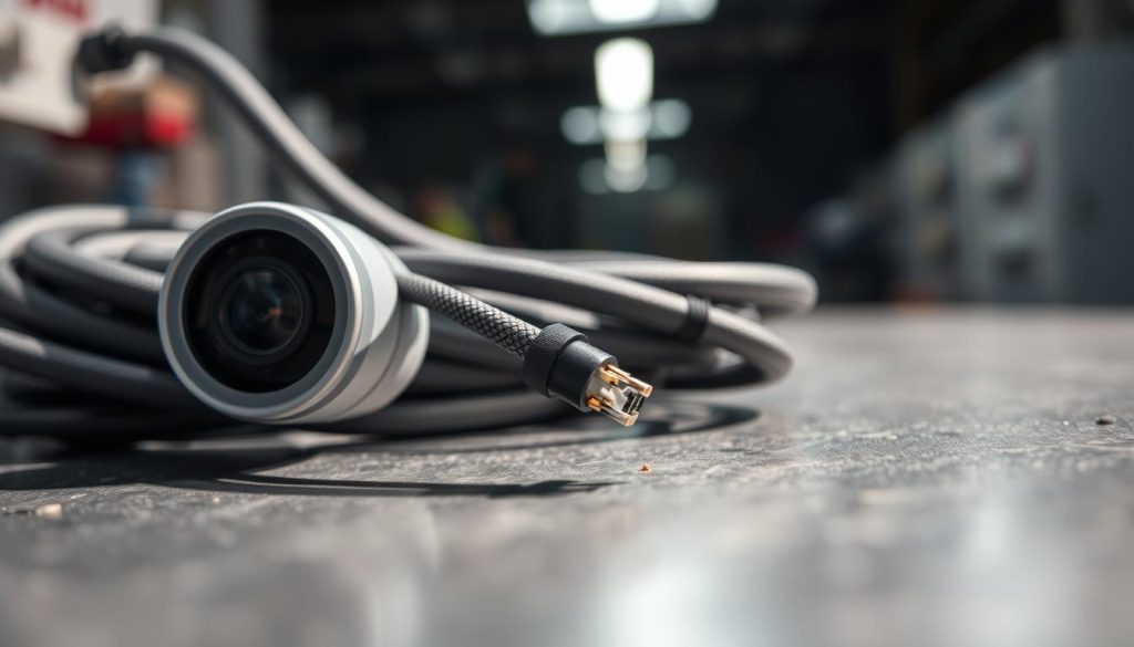 security camera cable inspection