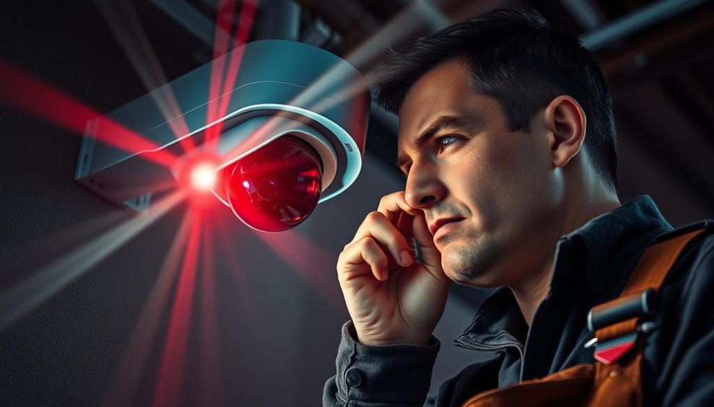 troubleshooting CCTV red light issues