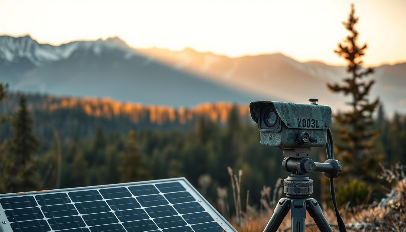 Off grid security camera setup