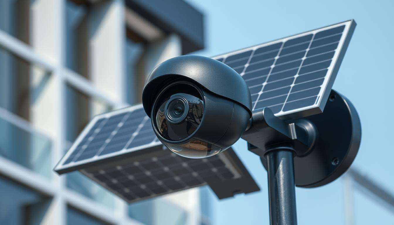 commercial solar powered security camera