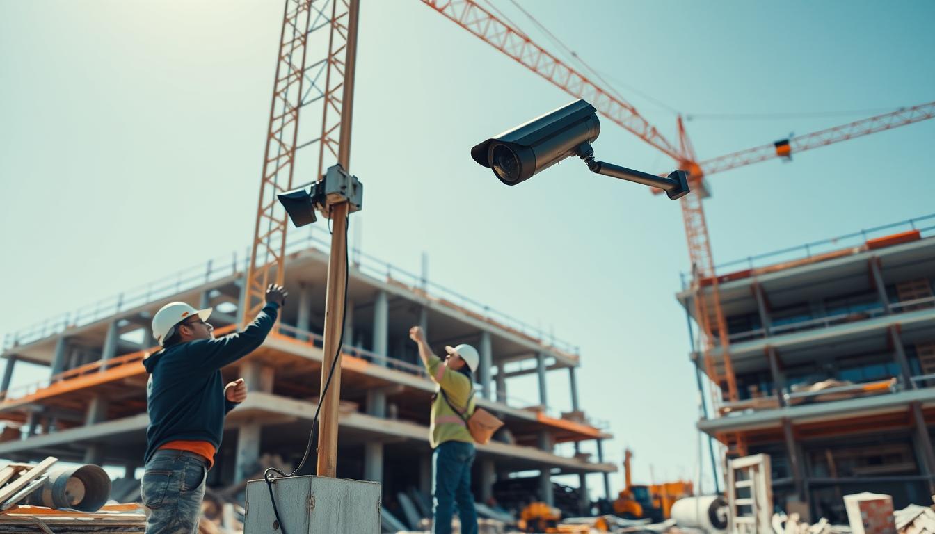 construction site security camera installation