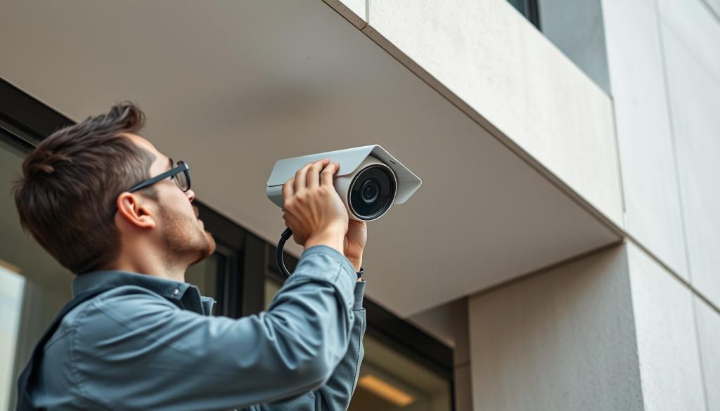 professional security camera installation process