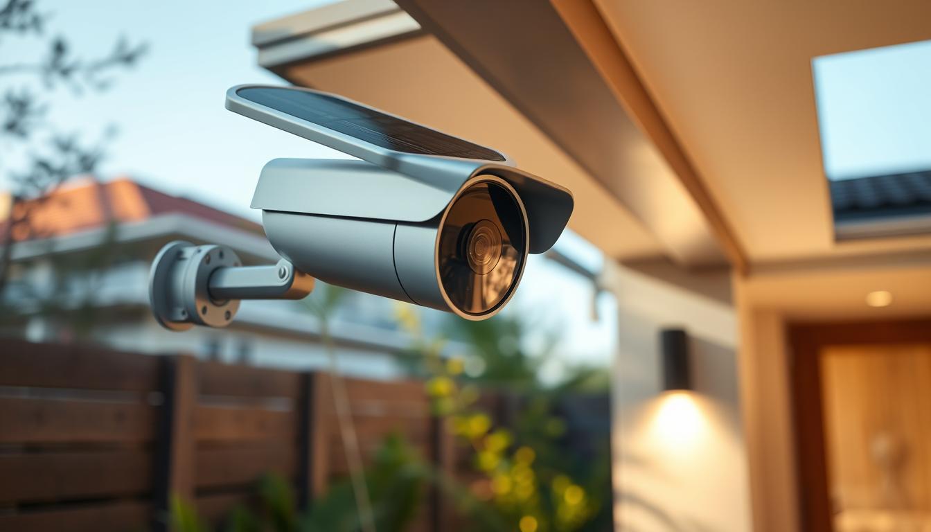 solar outdoor security camera installation