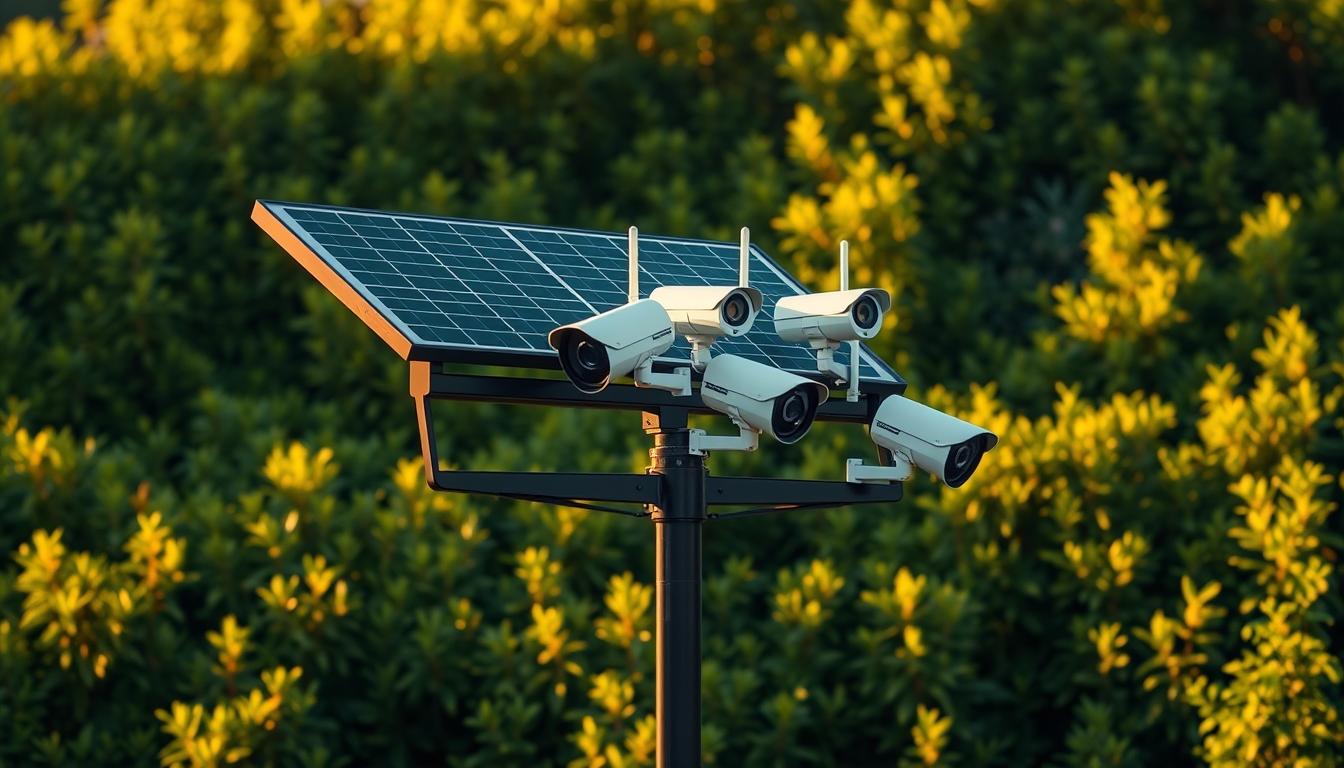 solar panel security camera system