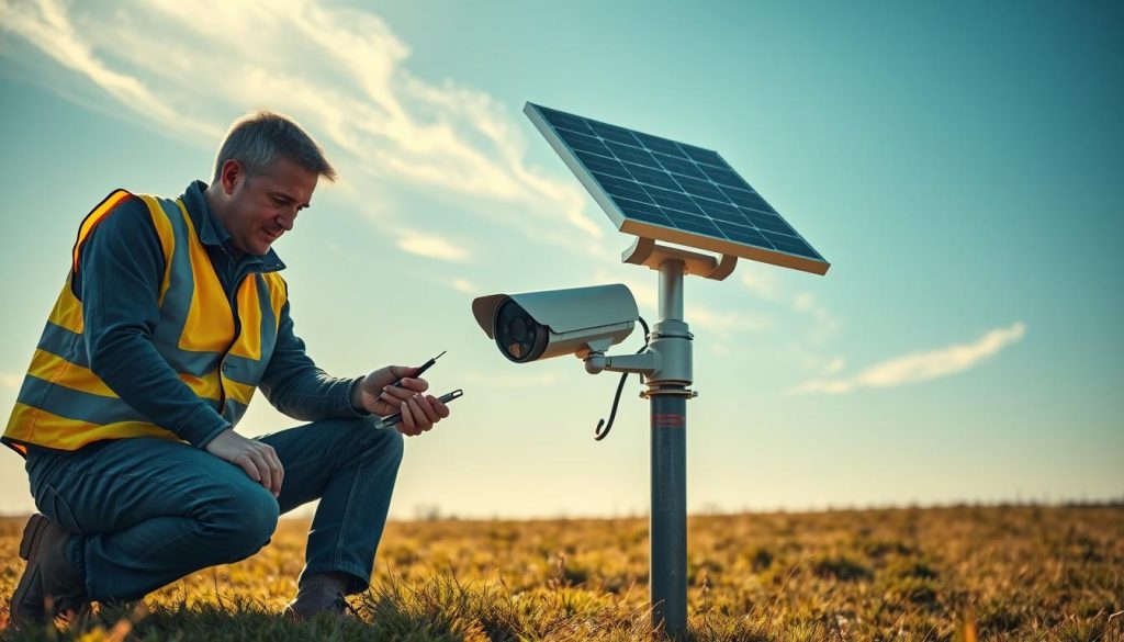 solar security camera maintenance