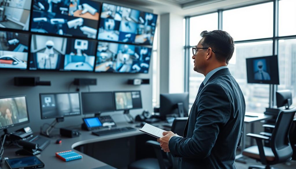 CCTV camera monitoring operations