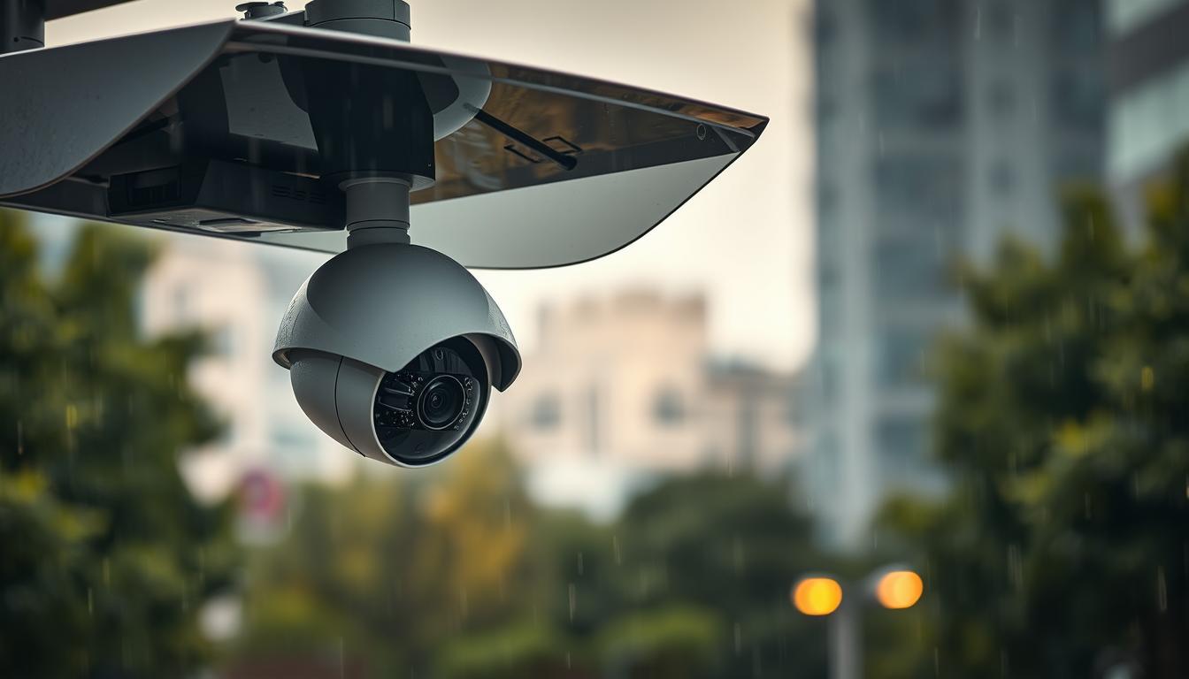 CCTV camera rain protection
