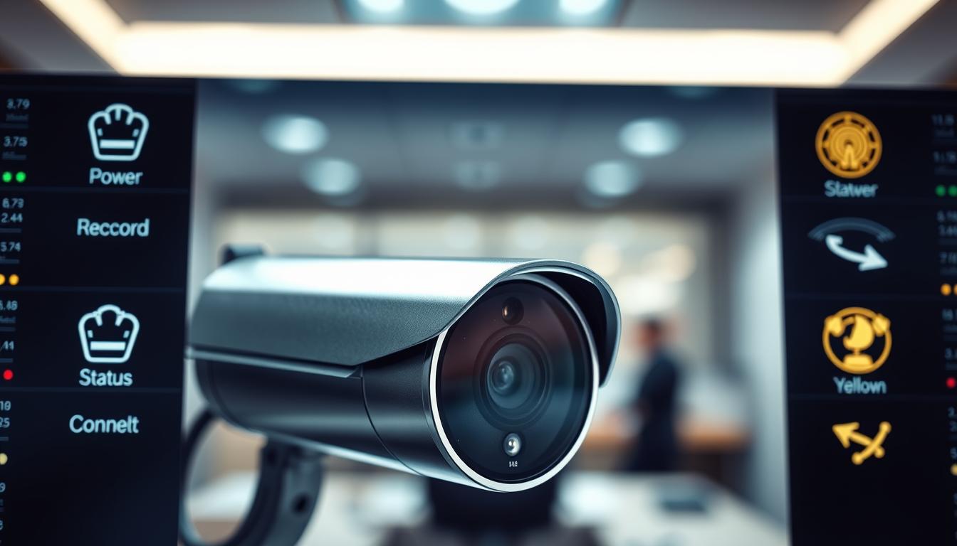 CCTV camera status indicators