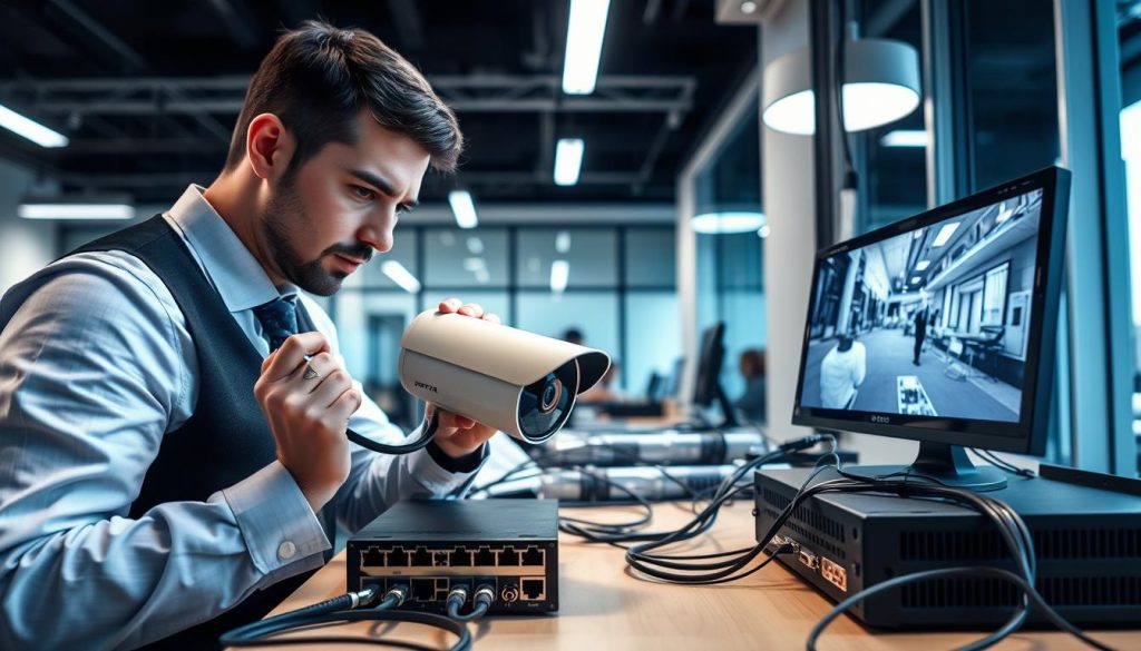 Power over Ethernet CCTV installation