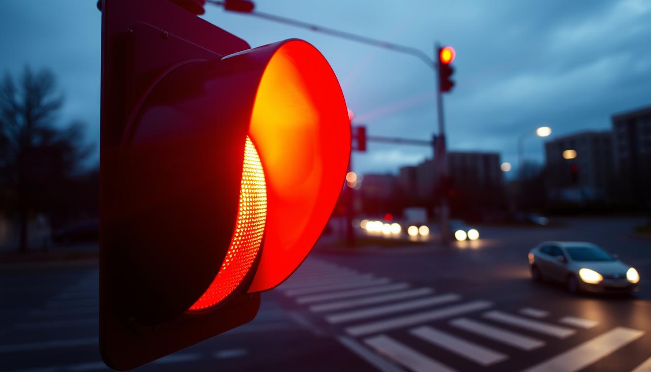 flashing red light traffic signal
