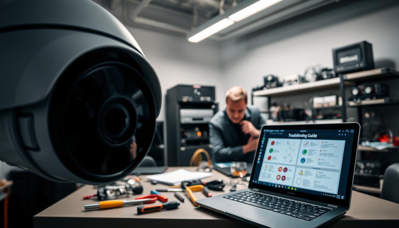 security camera black screen troubleshooting