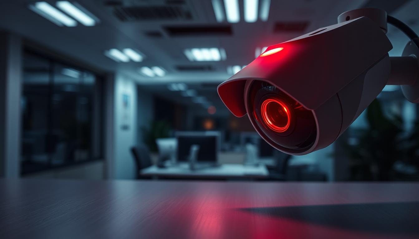 security camera red light indicator