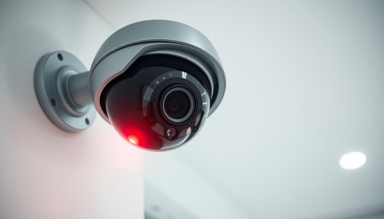 CCTV camera with status indicator light