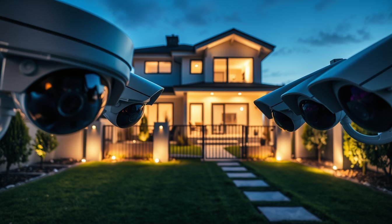 CCTV security camera system monitoring property