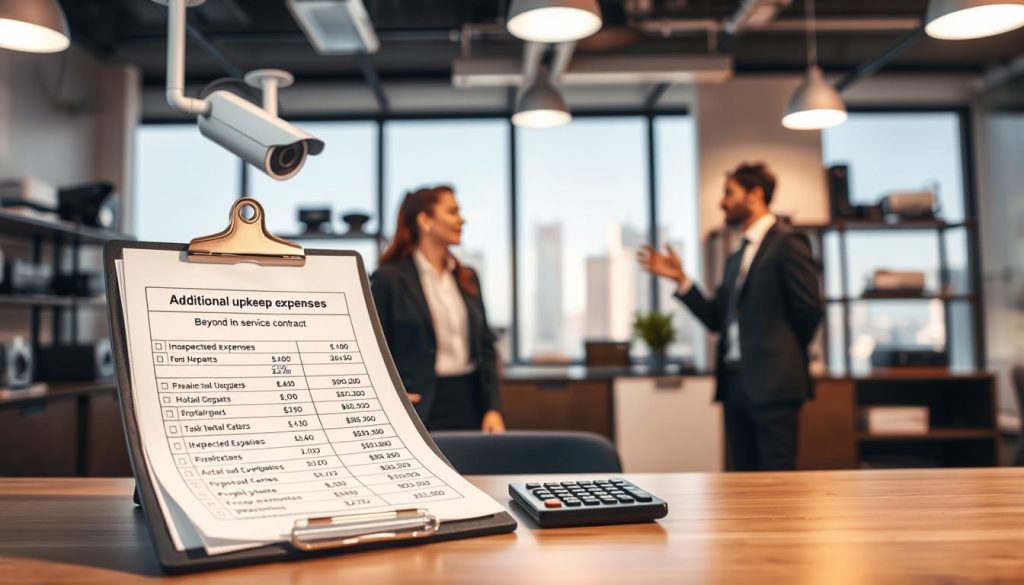 additional upkeep expenses beyond service contract