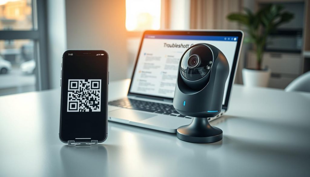 camera pairing and QR code scanning setup