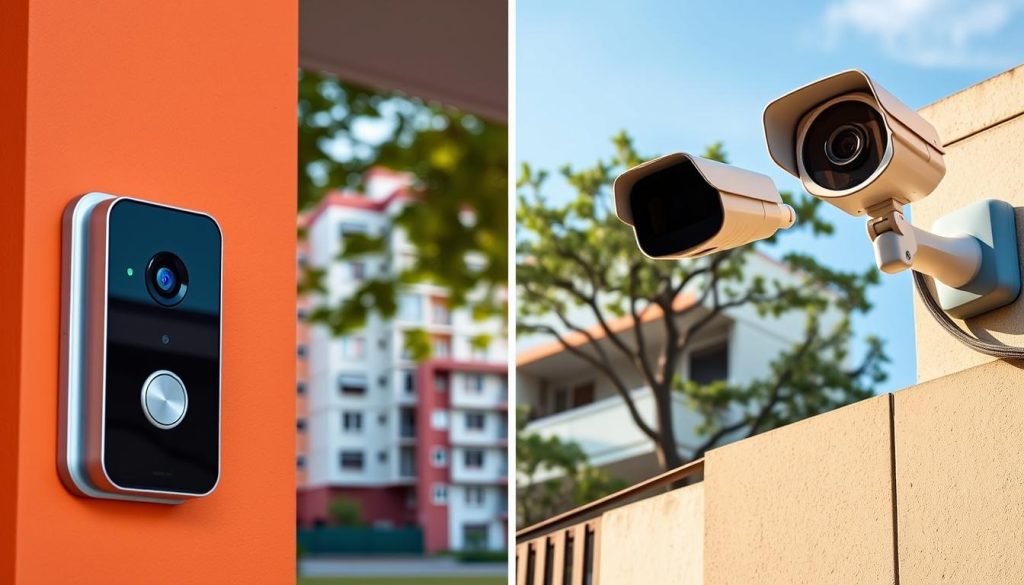 smart doorbells vs traditional CCTV HDB